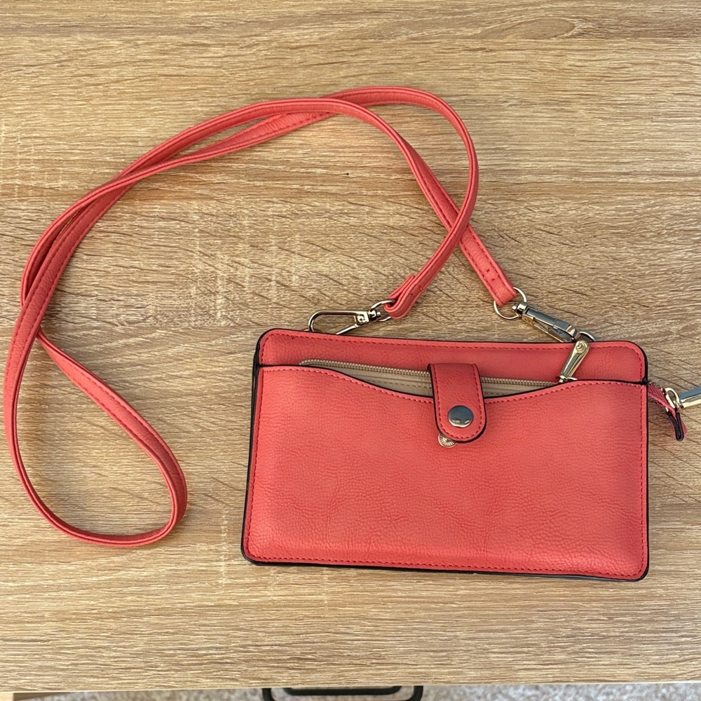 Charming Charlie Coral Crossbody Bag